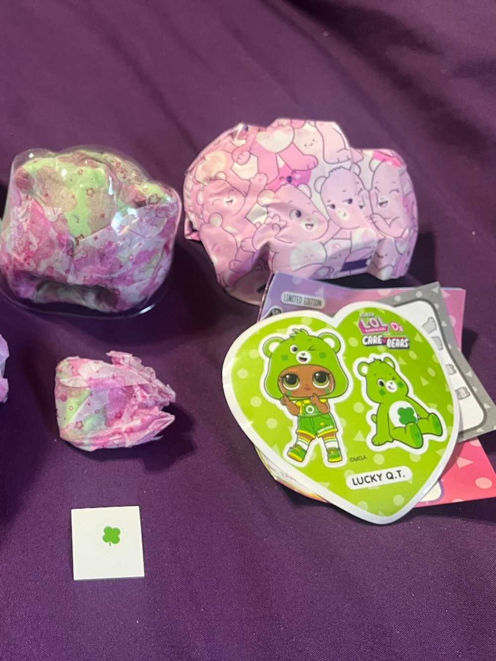LOL SURPRISE! Loves Care Bears - Lucky Q.T. - QT Green Bear - New in Package